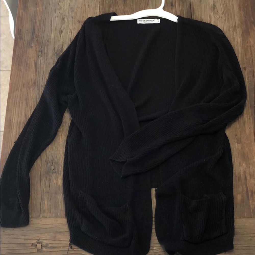Open front sweater